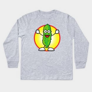 Fresh Pickle Cartoon Kids Long Sleeve T-Shirt